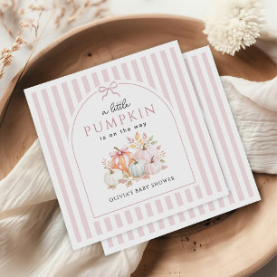 Little Pumpkin Fall Baby Shower Napkin