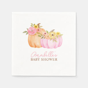 Little Pumpkin Fall Baby Shower Personalised Napkin