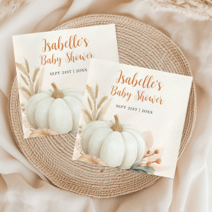 Little Pumpkin Fall Baby Shower Table Decor Napkin