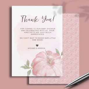 Little Pumpkin Fall Baby Shower Thank You Card