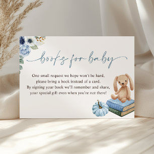 Little Pumpkin Fall Boy Baby Shower Books for Baby Enclosure Card