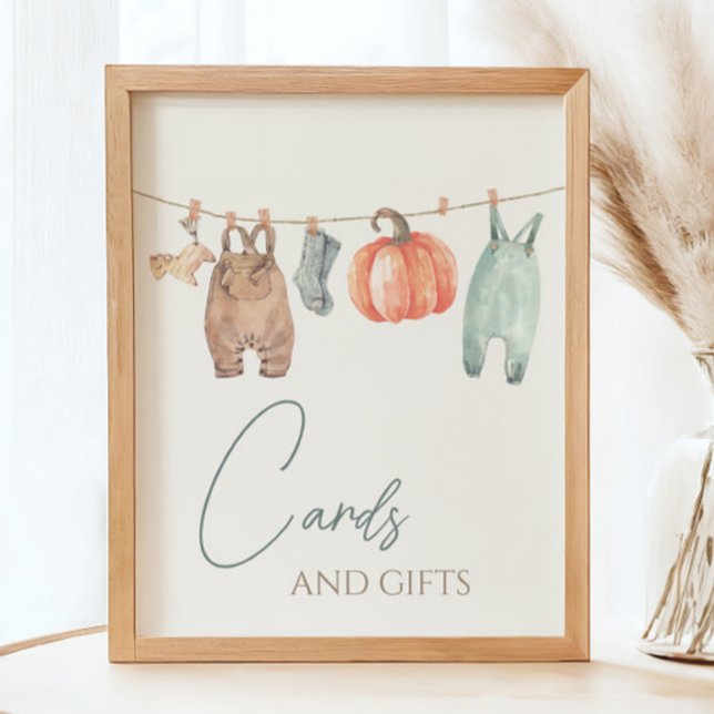 Little Pumpkin Fall Clothes Boy Cards and Gifts  Poster (Creator Uploaded)