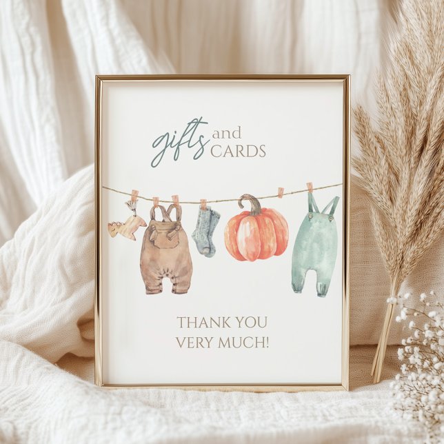 Little Pumpkin Fall Clothes Boy Gifts and Cards Poster (Creator Uploaded)