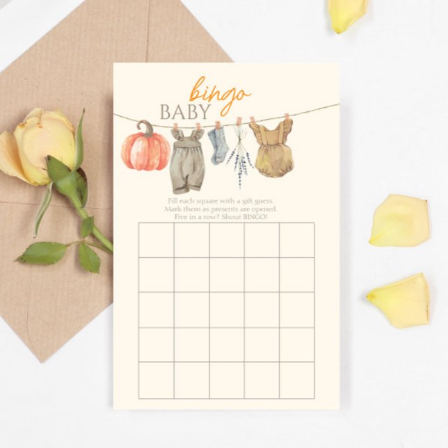 Little Pumpkin Fall Clothes Girl Bingo Game (Creator Uploaded)
