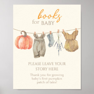 Little Pumpkin Fall Clothes Girl Books For Baby Poster