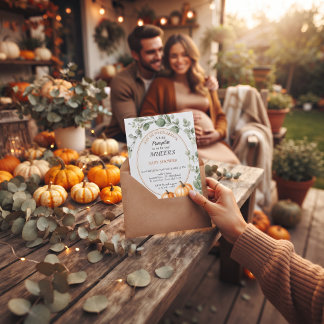 Little Pumpkin Fall Couples Baby Shower Invite