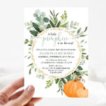 Little pumpkin fall couples greenery baby shower invitation<br><div class="desc">For more advanced customisation of this design,  simply select the "Customise It" button above!</div>