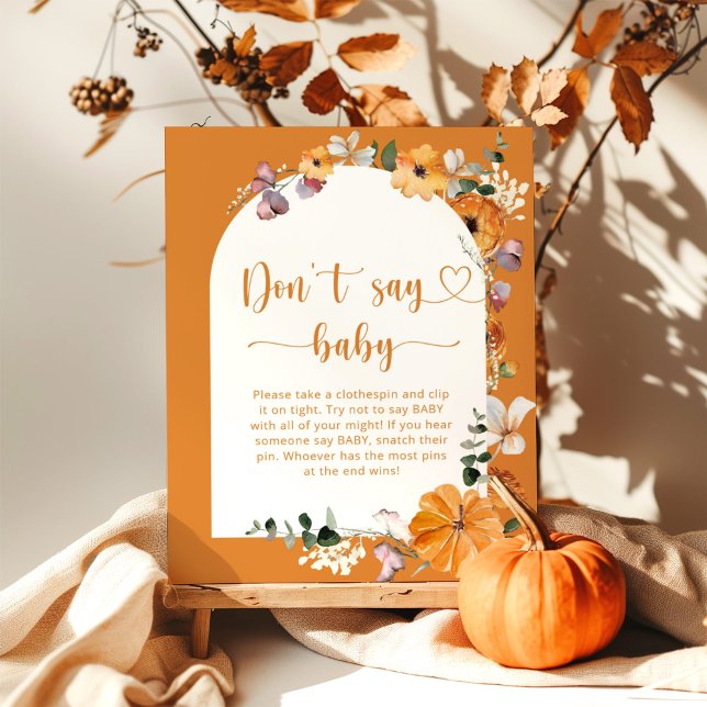 Little pumpkin fall Don't say baby Poster (Creator Uploaded)
