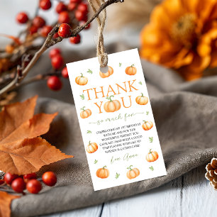 Little Pumpkin Fall Favour Thank You Tag