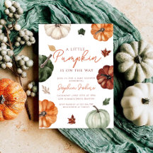 Little Pumpkin fall Gender Neutral Baby Shower 
