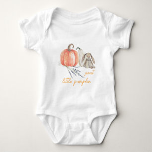 Little Pumpkin Fall Girl Baby Shower Bodysuit