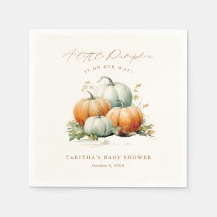 Little Pumpkin Fall Neutral Baby Shower Napkin