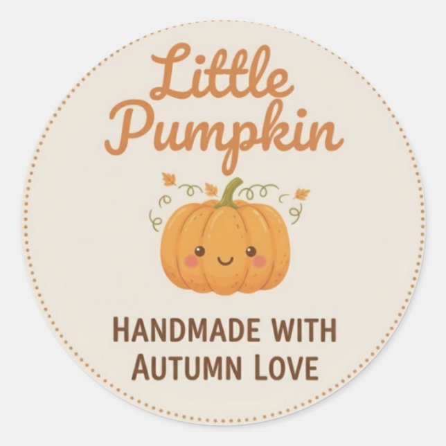 Little Pumpkin Fall Sticker (Front)