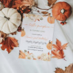 Little Pumpkin First Birthday Invitation<br><div class="desc">Introducing our Little Pumpkin First Birthday Invitation, designed to celebrate your child's special milestone with autumn charm. Featuring an adorable pumpkin motif and warm fall colours, this invitation sets the perfect tone for a festive first birthday party. Easily customisable, it ensures a delightful and memorable celebration, inviting guests to join...</div>