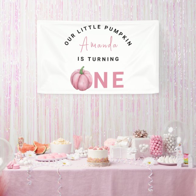 Little Pumpkin first Birthday Party  Banner (Party)