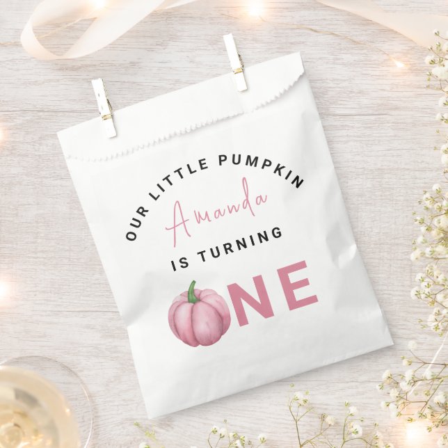 Little Pumpkin first Birthday Party  Favour Bags (Clipped)
