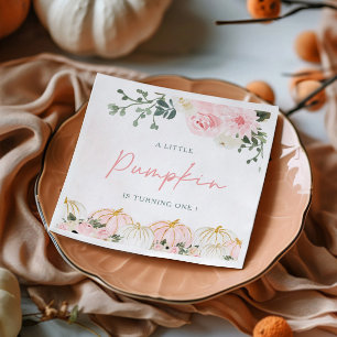 Little Pumpkin First Birthday Party Napkin