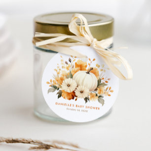 Little Pumpkin Floral Boho Botanical Baby Shower Favour Tags