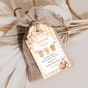 Little Pumpkin Floral Fall Baby Shower Gift Tags