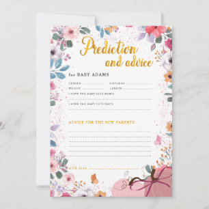 Little Pumpkin Floral Fall Prediction & Advice Invitation