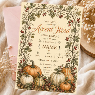 little pumpkin folk art invitation