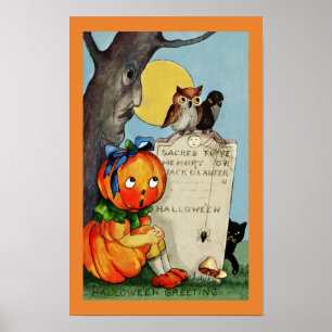 Little Pumpkin Girl and Friends Poster