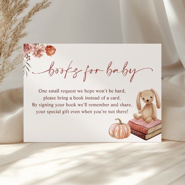 Little Pumpkin Girl Baby Shower Books for Baby Enclosure Card (Creator Uploaded)