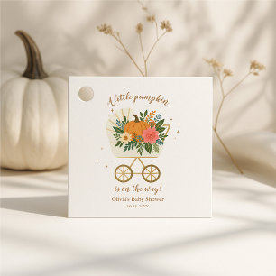 Little Pumpkin Girl Baby Shower Favour Tags