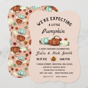 Little Pumpkin Girl Baby Shower Invitation