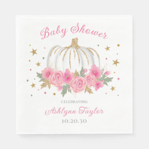 Little Pumpkin Girl Baby Shower Napkin