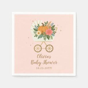 Little Pumpkin Girl Baby Shower Napkin