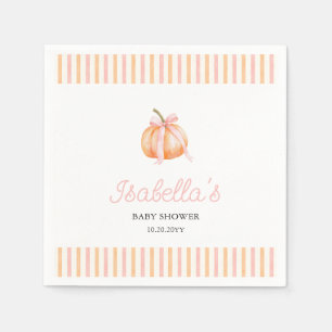 Little Pumpkin Girl Baby Shower Napkin