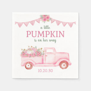 Little Pumpkin Girl Baby Shower Napkins
