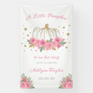Little Pumpkin Girl Baby Sprinkle Banner