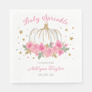 Little Pumpkin Girl Baby Sprinkle Napkin