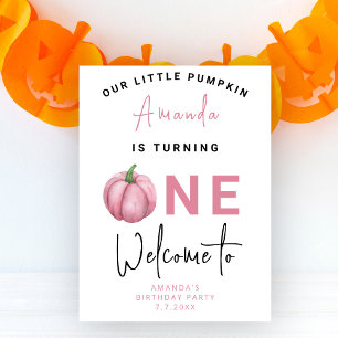 Little Pumpkin girl first Birthday Party  Poster
