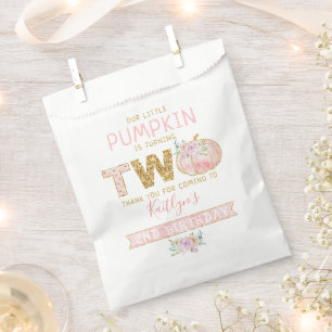 Little Pumpkin Girls 2nd Birthday Favour Bags