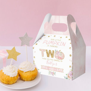 Little Pumpkin Girls 2nd Birthday Favour Box