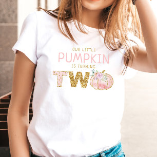 Little Pumpkin Girls 2nd Birthday Parents Tri-Blend Shirt