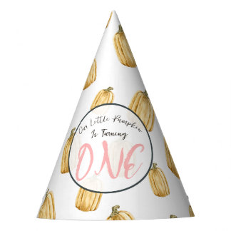 Little Pumpkin Girls Fall Birthday Party Hat