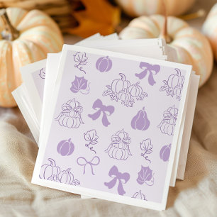 Little Pumpkin Handdrawn Purple Baby shower Napkin