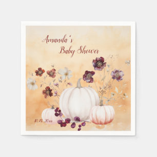 Little Pumpkin is on The Way Autumn Baby Shower Napkin