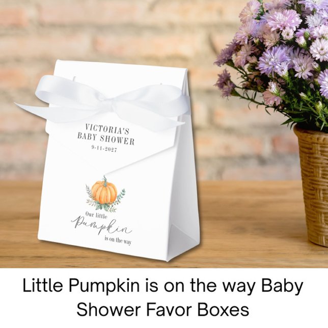 Little Pumpkin is on the way Baby Shower Favour Box (Creator Uploaded)