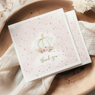 Little Pumpkin is on the way baby shower Napkin