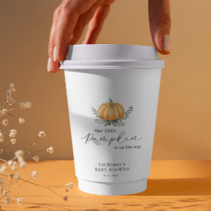 Little Pumpkin is on the way Baby Shower Paper Cups