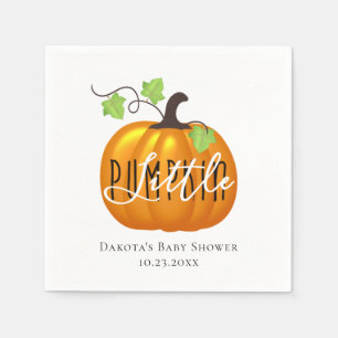 Little Pumpkin is on the Way Cute Baby Shower Napkin