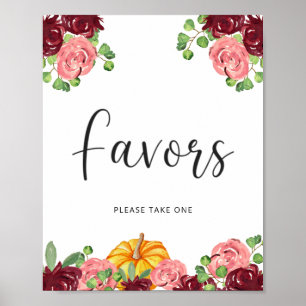 little pumpkin is on the way fall Favours Poster