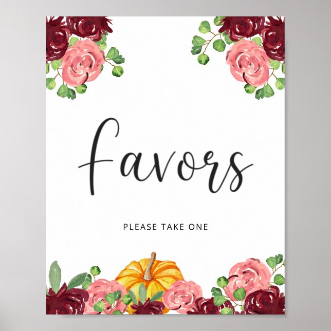 little pumpkin is on the way fall Favours Poster (Front)