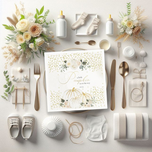 Little Pumpkin Is On The Way Napkin (Creator Uploaded)