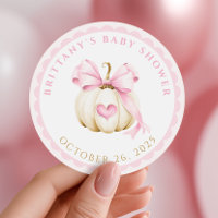 Little Pumpkin is on the Way Pink Baby Shower